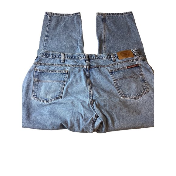 Men's Diamond Cut Relaxed Duck Hunting Blue Jeans *Macks Prairie Wings*44x32 - Picture 6 of 7